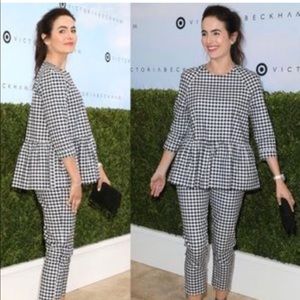 Victoria Beckham gingham cropped ankle
pants